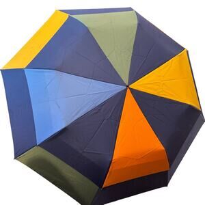 Vintage Totes Colorful Multicolor Telescopic Travel Umbrella 40”
